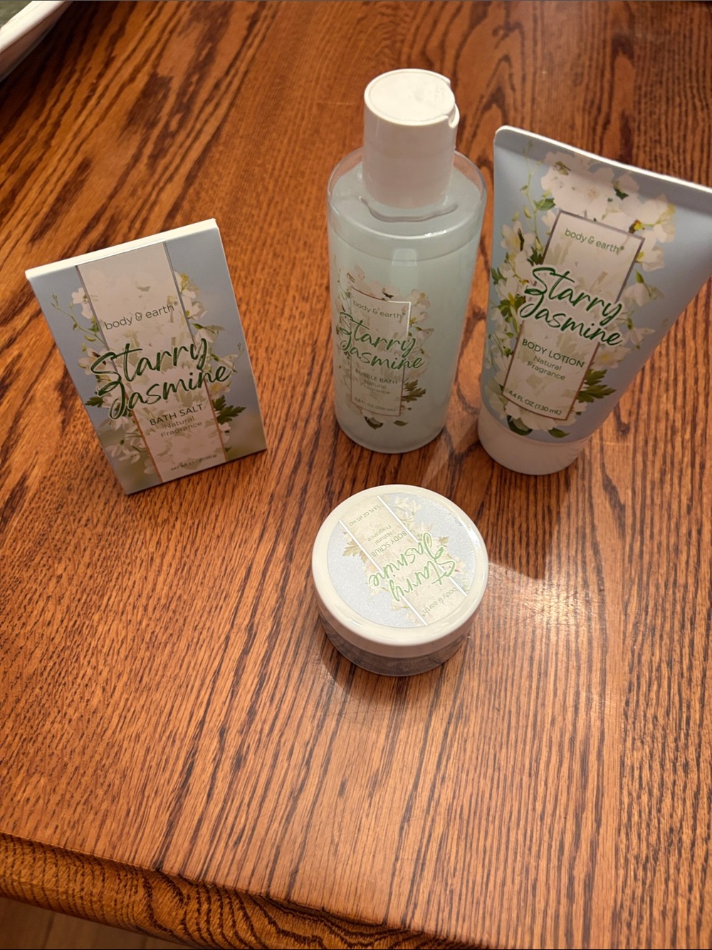 Starry Jasmine Body Lotion & Bath Set - Light Blue all 4 of them